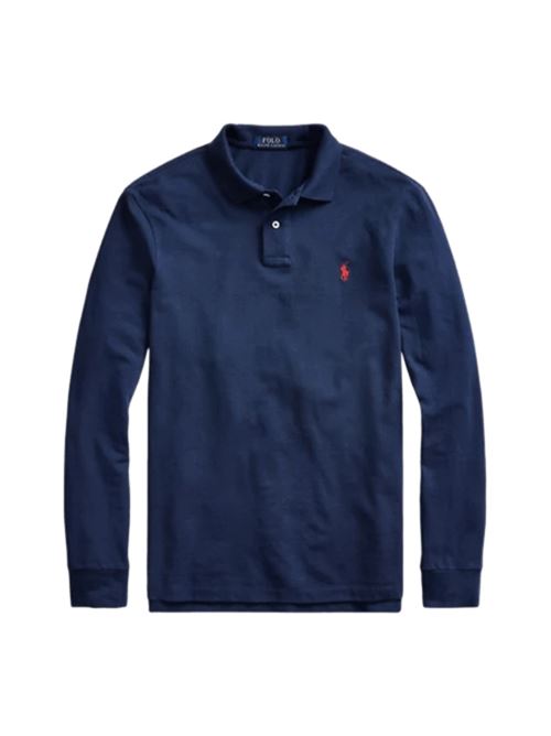 Polo da uomo manica lunga colore navy POLO RALPH LAUREN | 710681126038